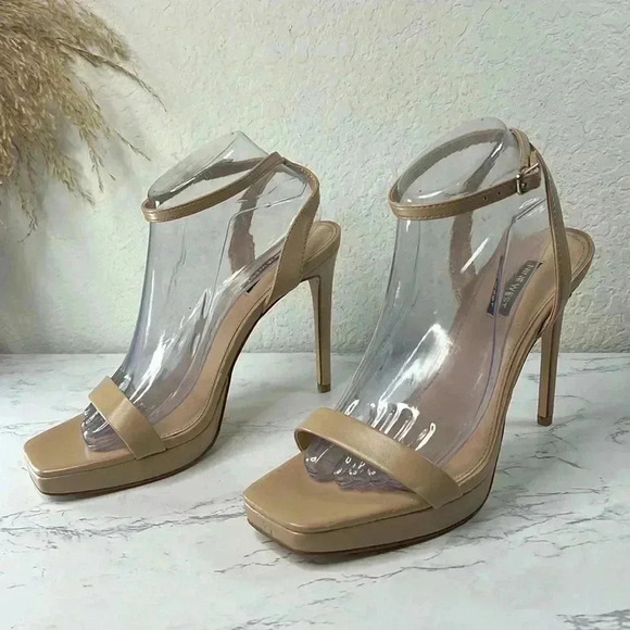 Nine West Shoes | Nine West Platform Heels | Color: Cream/Tan | Size: 9M - Picture 2 of 15